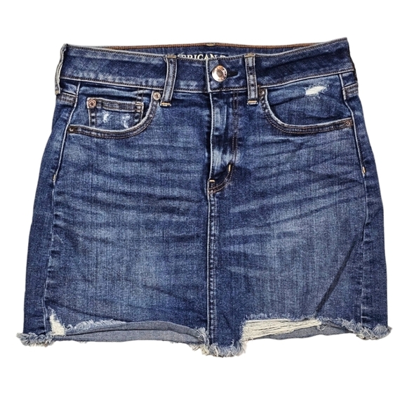 American Eagle Outfitters Dresses & Skirts - American Eagle Blue Denim Mini Skirt Size 4